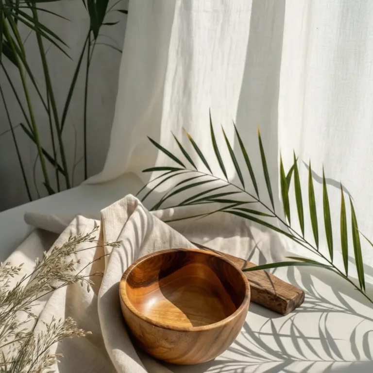 Hand-Carved Walnut Wood Bowl