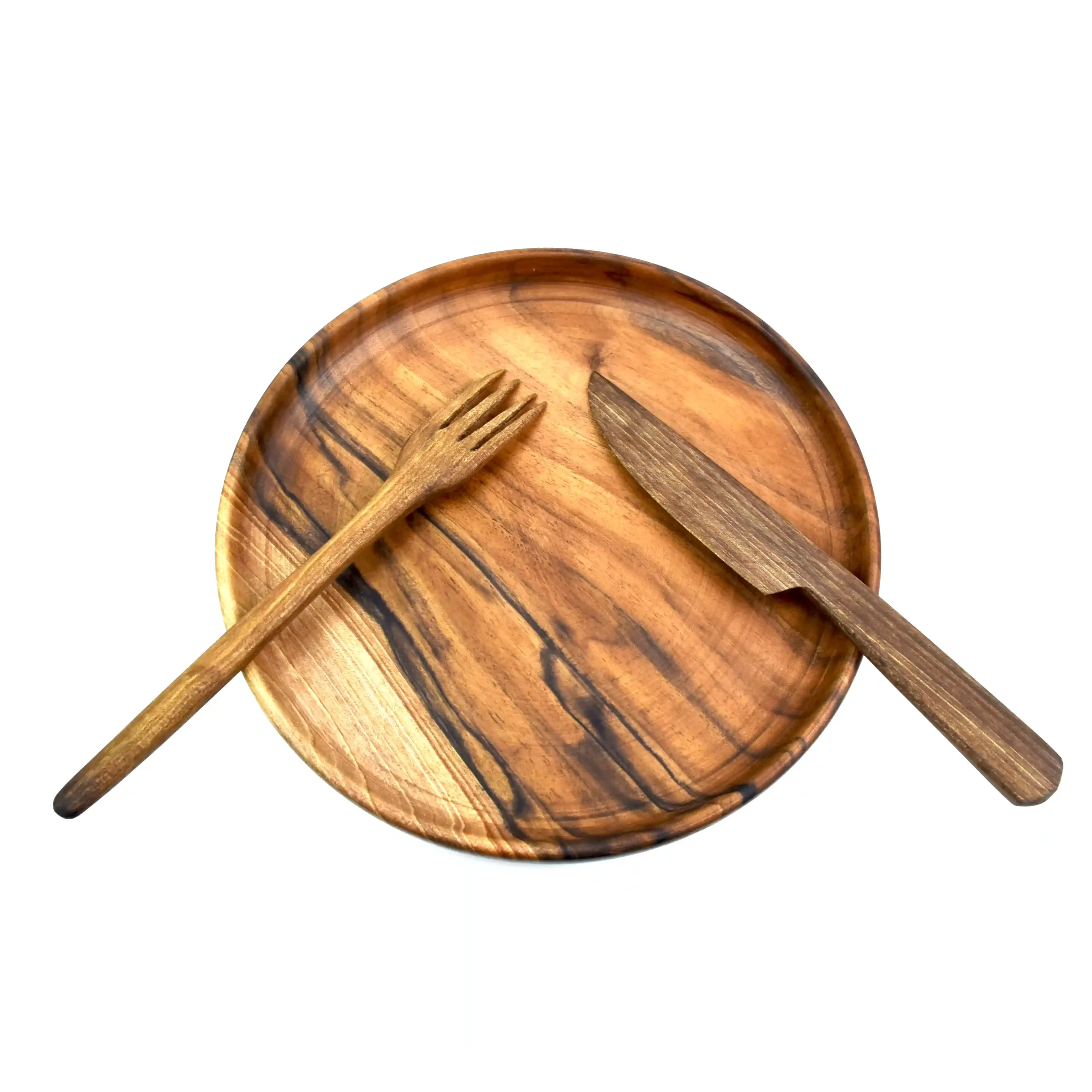 Shallow Walnut Wood Plate